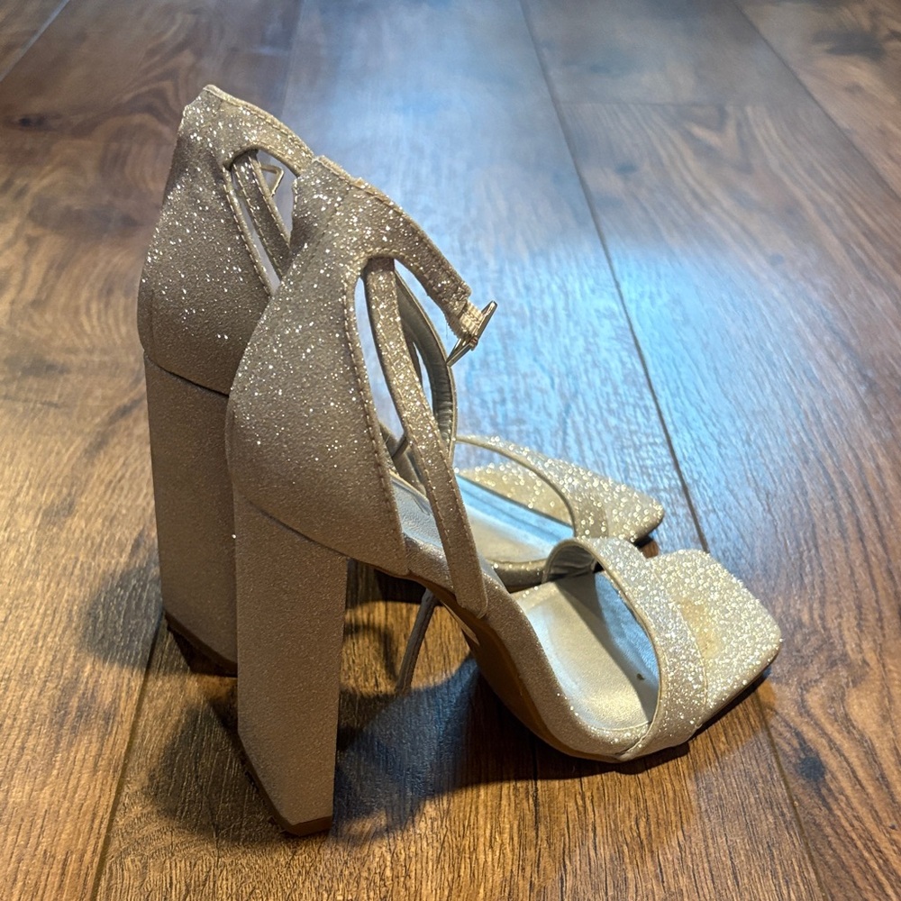 Elegant Glitter High Heel Sandals